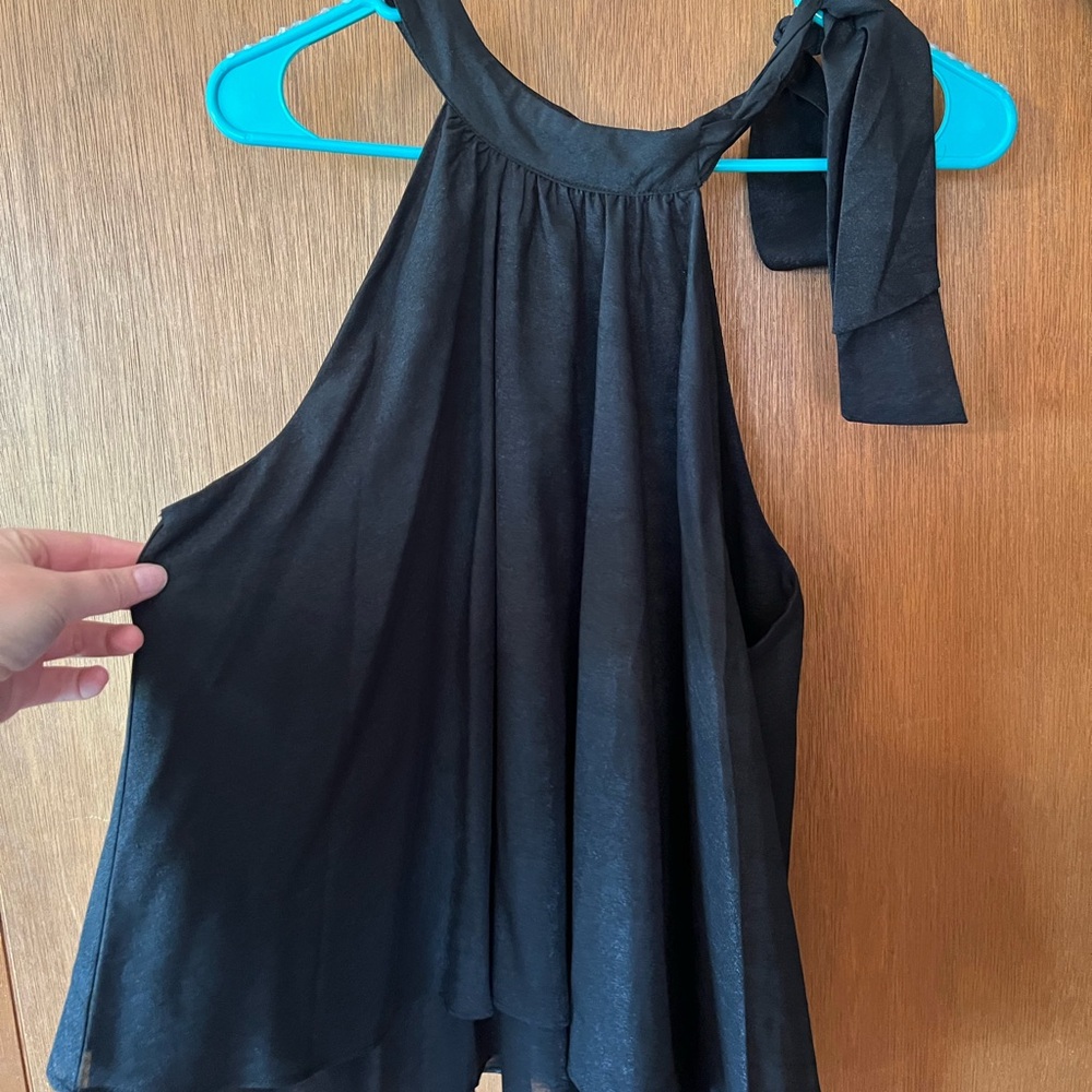 Elegant Black Halter Top